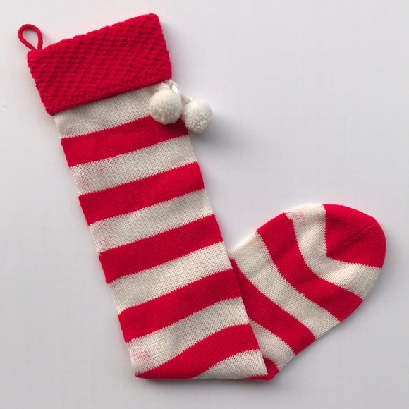 Other - Christmas Striped Knit Stocking